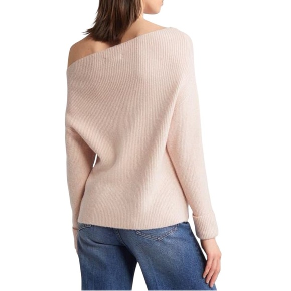 💥SALE💥TREASURE & BOND PINK SEPIA OFF THE SHOULDER SWEATER SZ XL NWTS - Picture 11 of 12
